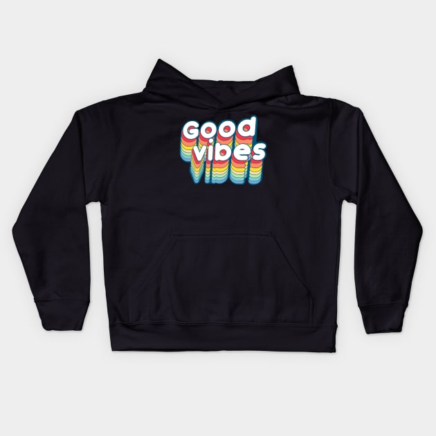 Good vibes Kids Hoodie by hrose524